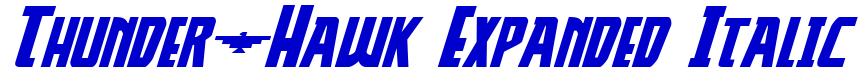 Thunder-Hawk Expanded Italic 字体
